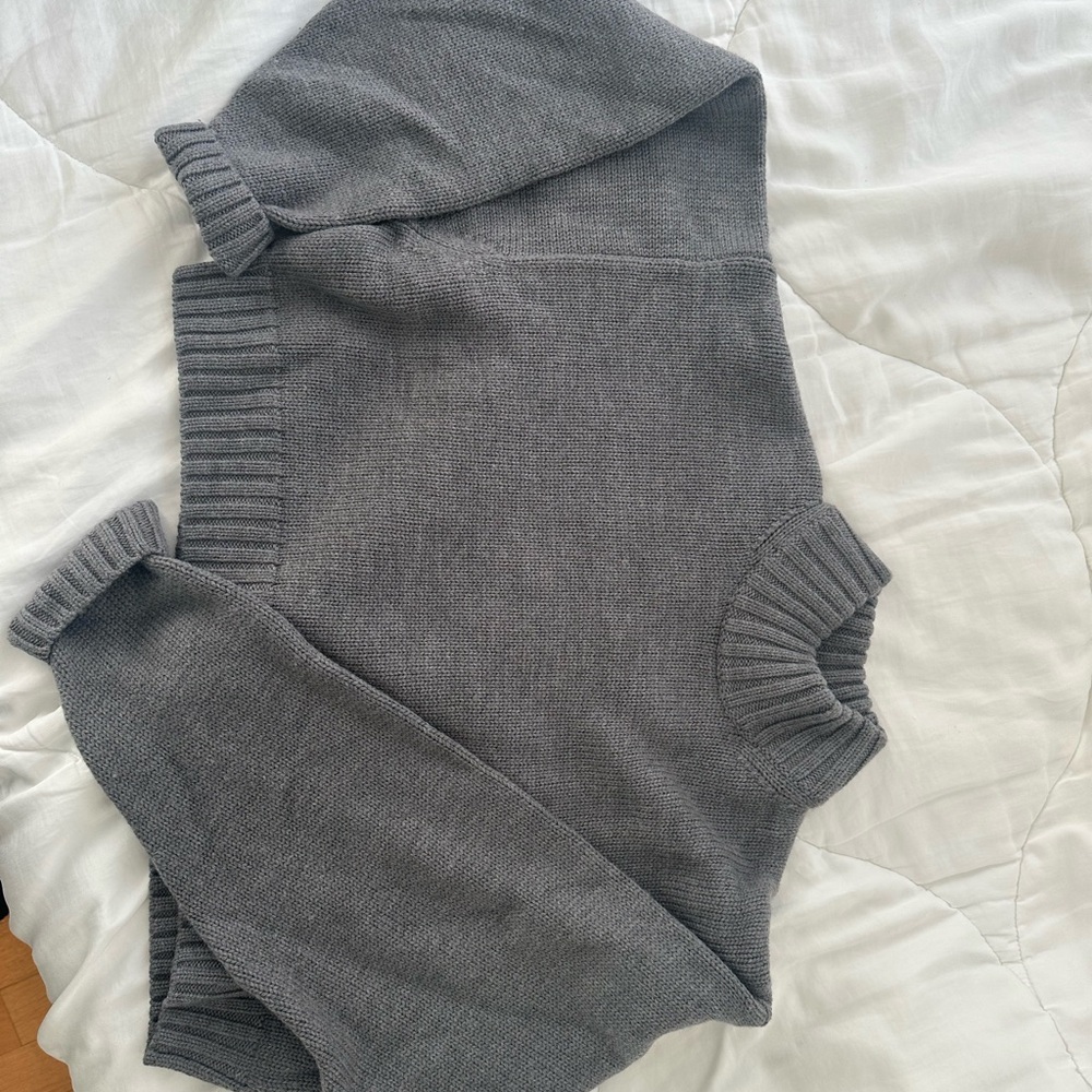 Charcoal Gray Knit Sweater
